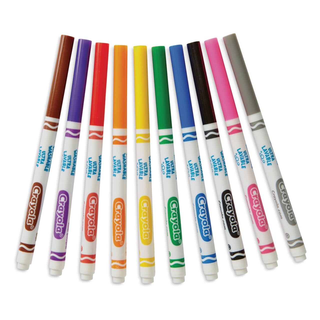 Crayola Ultra-Clean Washable Marker Set - Classic Colors, Fine Line, Set of  10